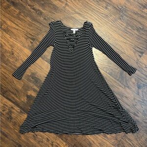 Striped Black and White Dress